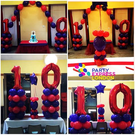 10th birthday balloon display. | Balloons, Birthday balloons, Balloon ...