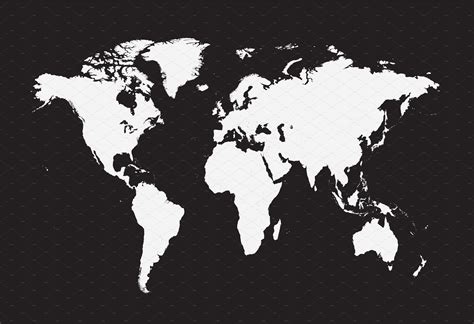 Flat world map vector | Custom-Designed Web Elements ~ Creative Market