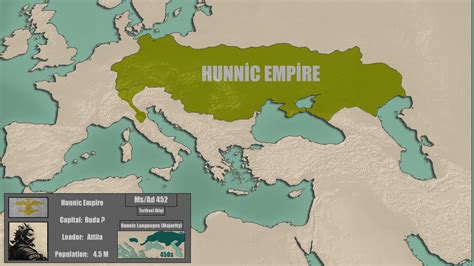 Huns in Attila Period / Hunnic Empire Map : r/MapPorn