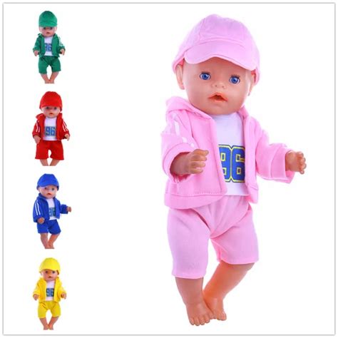 43cm Zapf Baby Born Doll Clothes Fit American Girl Cute Jackets + Vest+Pants+Hat Doll Value Suit ...