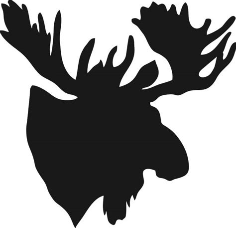 Moose Head Silhouette #clipartmooseheadsilhouette #MooseHeadSilhouette ...