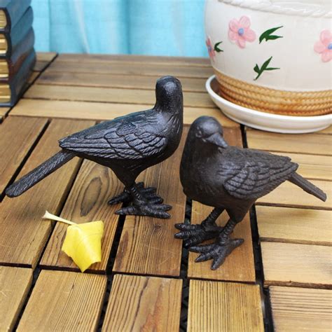 Garden decoration Cast Iron Bird gardening ornamentscast | Etsy