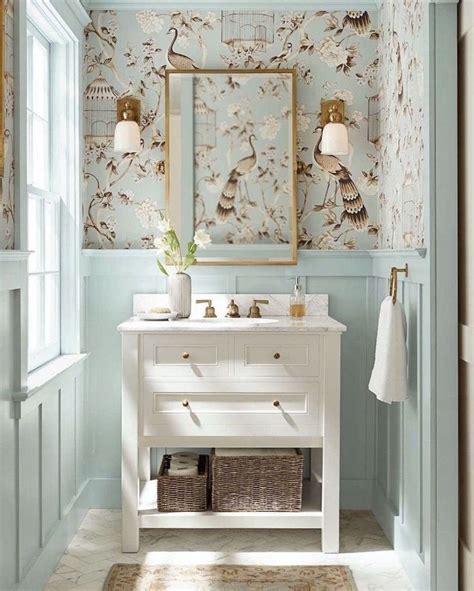 #مغاسل | Powder room makeover, Home decor, Pale blue paints