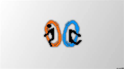 Wallpaper : Portal game, Portal 2, pixel art, Trixel, video games, pixels, simple background ...