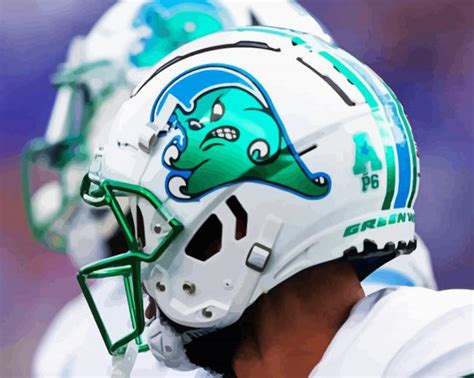 Tulane Green Wave Helmet Paint By Numbers - Paint By Numbers