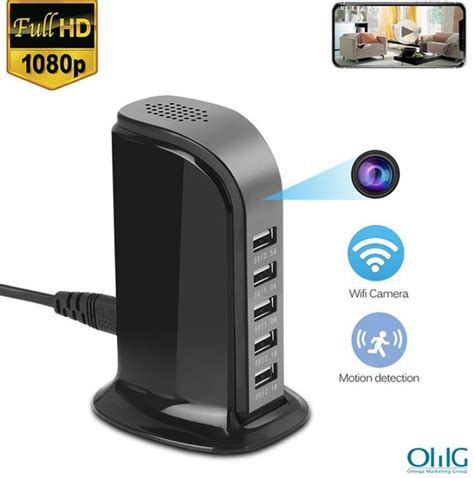 SPY202 – OMG WiFi Spy Hidden 5-USB Port Charger Camera with Motion Detection, Loop Recording and ...