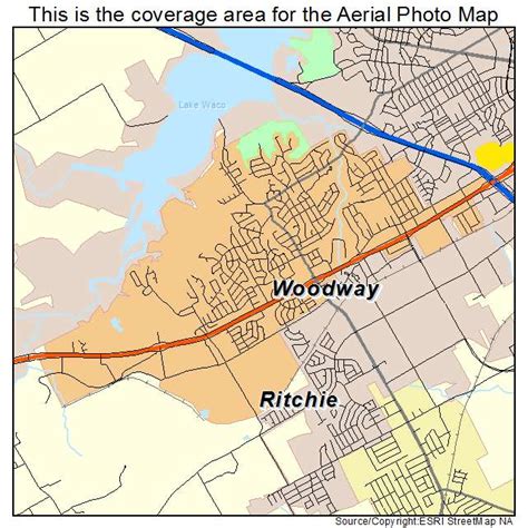 Aerial Photography Map of Woodway, TX Texas