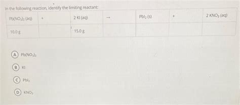 Solved Pb(NO3)2 KI Pbl2 KNO3 | Chegg.com