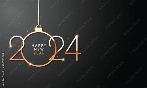 2024 Happy New Year Background Design. Greeting Card, Banner, Poster ...