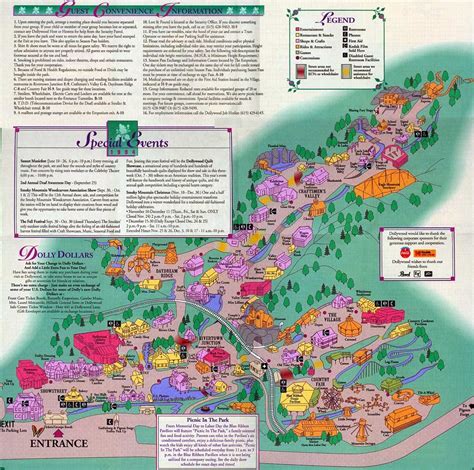 Dollywood - 1994 | Theme park map, Dollywood, Theme park