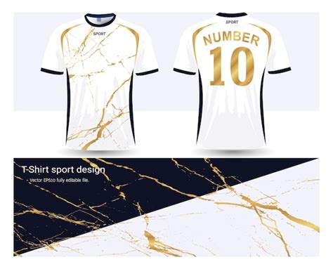 White gold soccer jersey sport mockup Vector | Premium Download