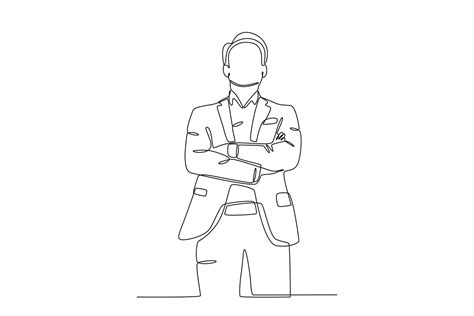 A CEO stood gallantly 33044605 Vector Art at Vecteezy