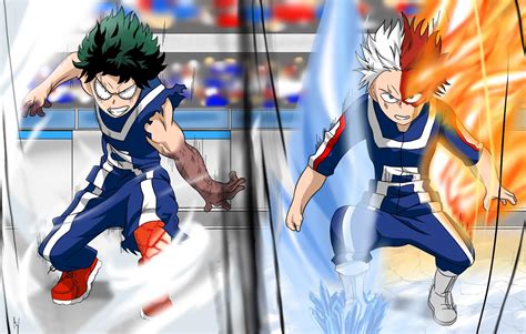 Here’s my artwork of Deku vs Todoroki! Took a lot out of me, but I’m ...