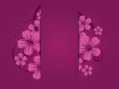 Purple Flowers Backgrounds | Flowers, Purple Templates | Free PPT Grounds