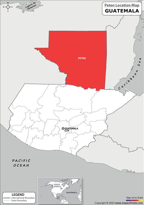 Where is Peten Located in Guatemala? | Peten Location Map in the Guatemala