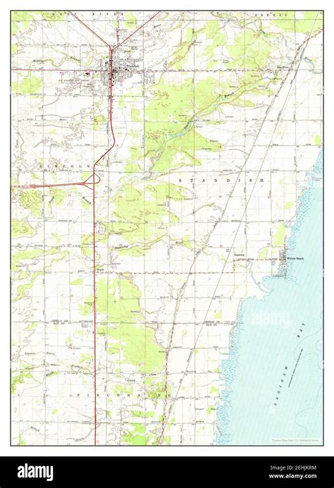 Map of standish michigan Cut Out Stock Images & Pictures - Alamy