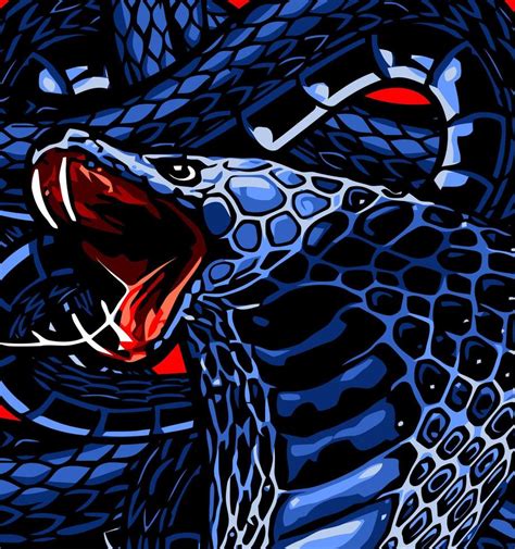 blue king cobra snake 8674255 Vector Art at Vecteezy