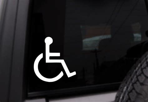 Handicap Sticker Wheelchair Sign Car Decal Vinyl Sticker | Etsy