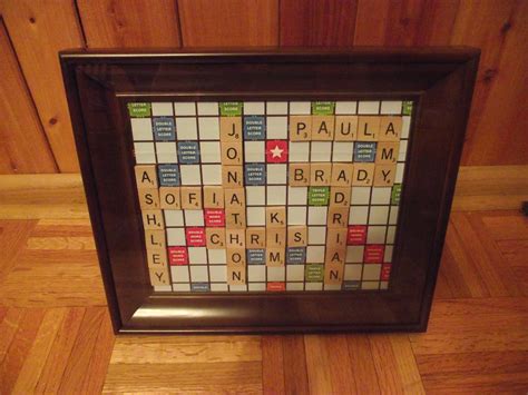 Personalized SCRABBLE Board Game Wall Art - Framed Gift - Family, Wedding, Decor. $39.99, via ...