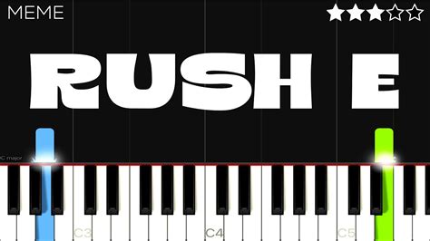 RUSH E - INTERMEDIATE Piano Tutorial - YouTube