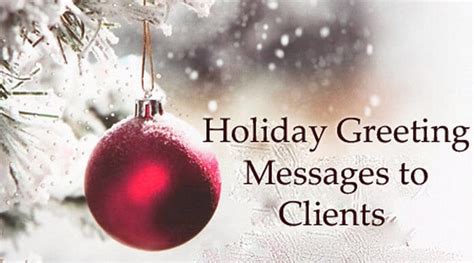 Sample Holiday Greeting Messages to Clients