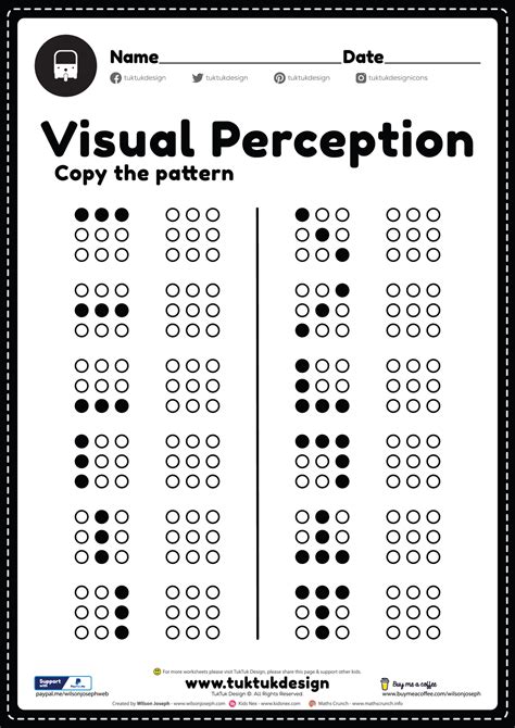 Visual Perceptual Worksheet - Free Printable PDF for Kids