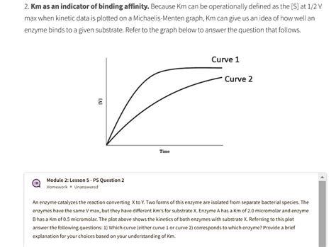 VIDEO solution: Km as an indicator of binding affinity. Because Km can ...