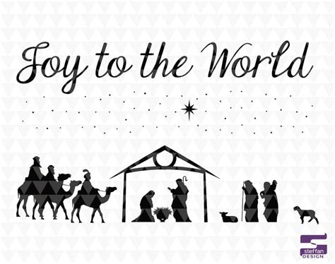 Joy to the World Joy SVG Nativity Scene SVG Nativity Set - Etsy | Joy to the world, Nativity set ...