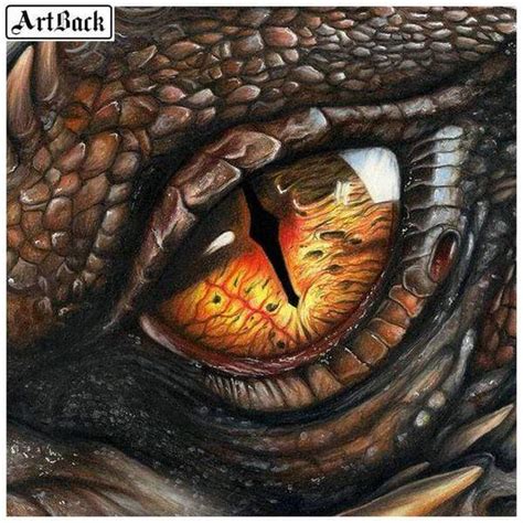 5D Diamond Painting Brown Dragon Eye Kit – Bonanza Marketplace