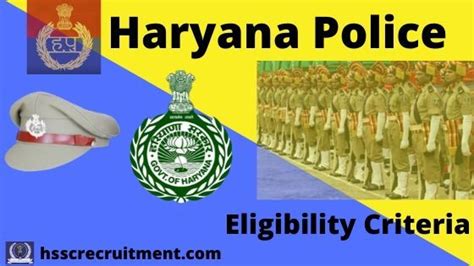 Haryana Police Male Constable Eligibility Criteria 2019-20 Download..