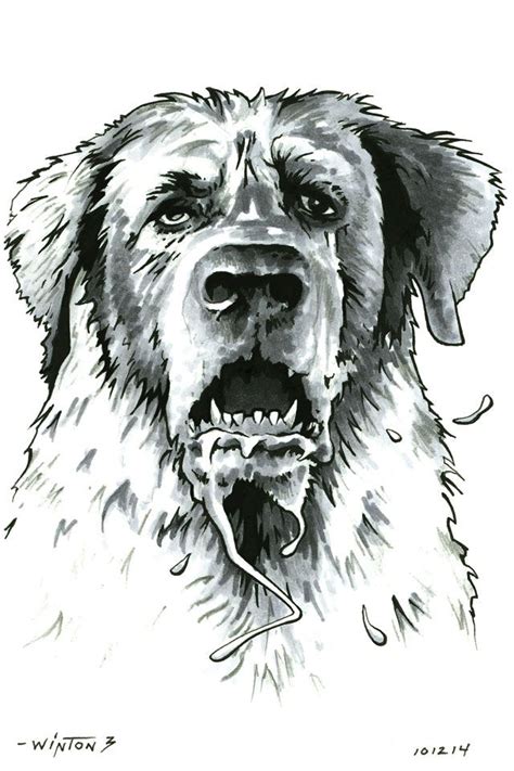 Cujo - Cujo (1983). 4x6. Pen, pencil, and marker. | Horror movie art ...