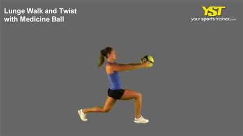 Front Lunge and Twist with Medicine Ball - YouTube