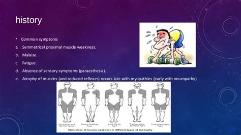 Proximal myopathy and causes