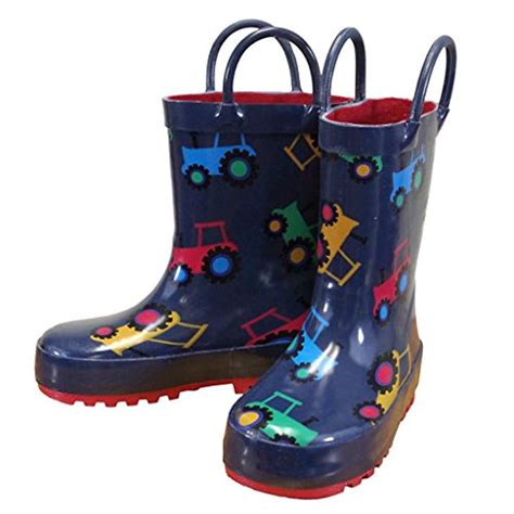 Farm Boy Tractor Print Toddler Rain Boots-S/2T - Walmart.com - Walmart.com