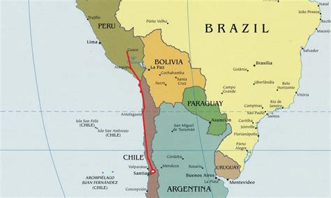 Northern Chile map - Map of northern Chile (South America - Americas)