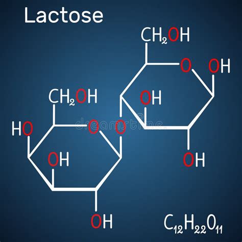 Lactose Molecular Structure Isolated On White Stock Illustration - Illustration of structure ...