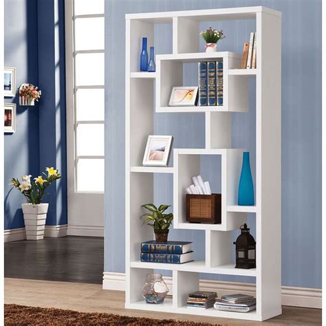 White Modern Bookshelf Coaster Furniture | FurniturePick