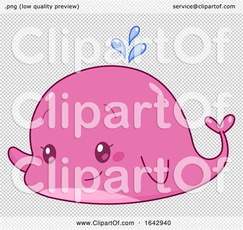 Cartoon Cute Pink Whale by yayayoyo #1642940