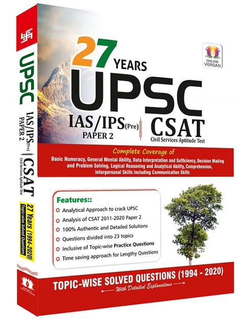 UPSC Prelims CSAT Topic-wise Solved 27 Previous Year Papers ( Paper 2 ) by Infinity Educators ...