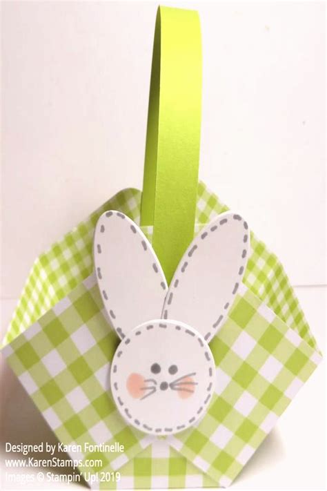 Make an Easy Paper Easter Basket Stamping With Karen | Easter paper ...