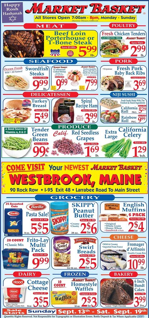 Market Basket Weekly Flyer Sep 13 – Sep 19, 2020