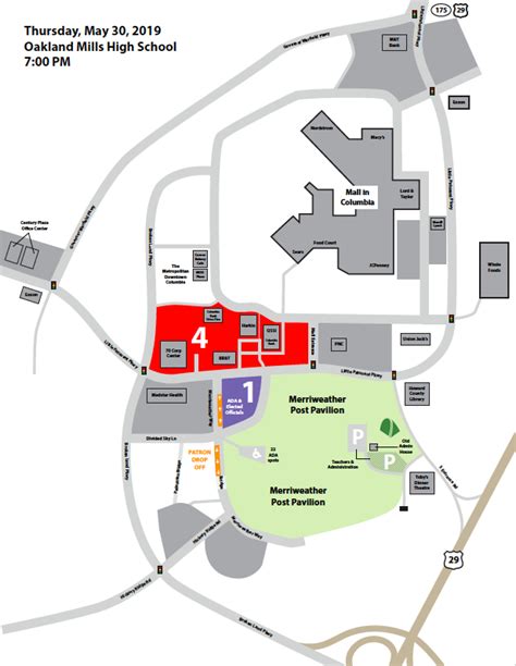 Merriweather Post Pavilion Parking Map - Maping Resources