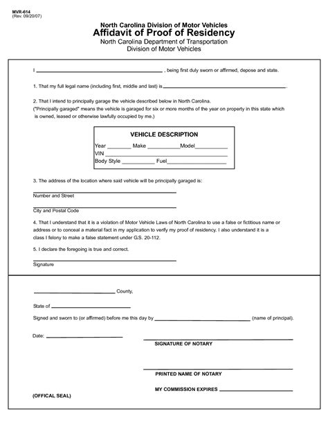 Free Sample Printable Certificate of Residency Template