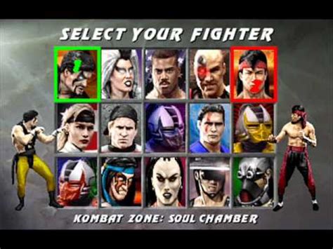 Mortal Kombat 3 (UMK3) - Character Select - YouTube