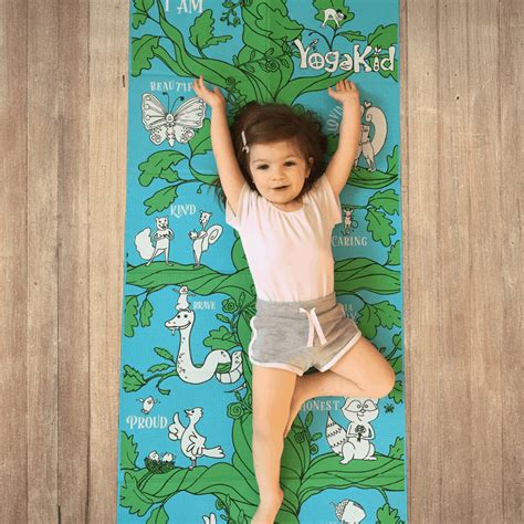 Kids Yoga Mat from YogaKids - Foldable - Mindfulness & Affirmations Time