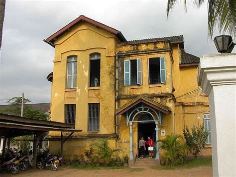 A typical example of French colonial architecture (now a health centre ...