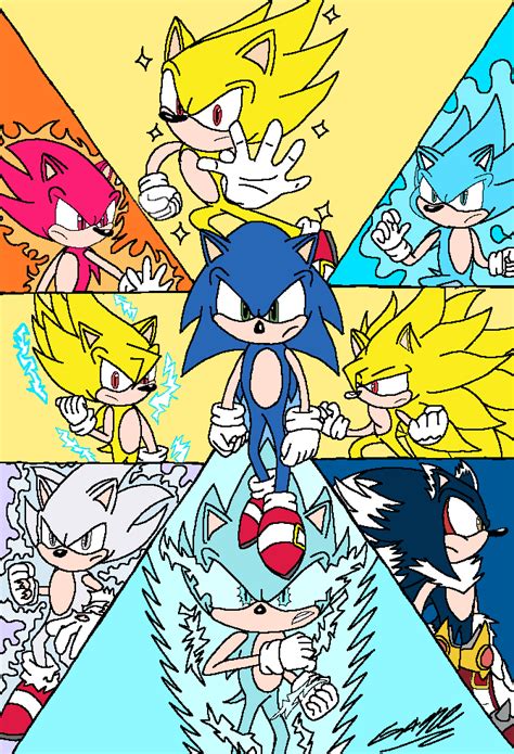 Sonic all forms by gohanaddiction420 on DeviantArt