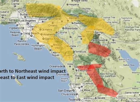 More gusty northeast winds coming Thursday, Friday - Moreno Valley ...