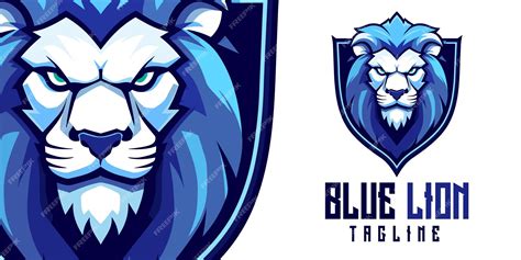 Premium Vector | Roaring blue lion emblem ideal vector graphic for ...