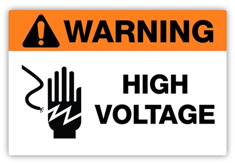 Warning - High Voltage Label | Creative Safety Supply